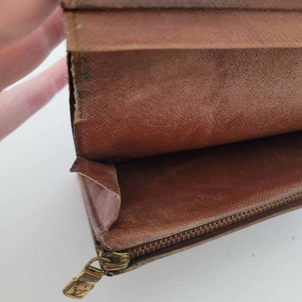 Louis Vuitton Portefeuille Tresor Bifold Wallet Medium Monogram Brown Vintage - Picture 6 of 13